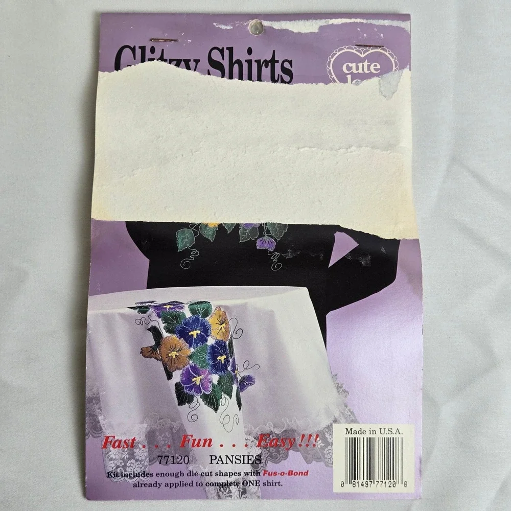 Lot of 4 What's New Ltd Glitzy Shirts Iron On‎ Applique Kits New Sealed Vintage